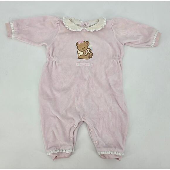 Vintage McDonald’s McBaby Pink Velour Romper – 3/6 Months - Picture 1 of 7